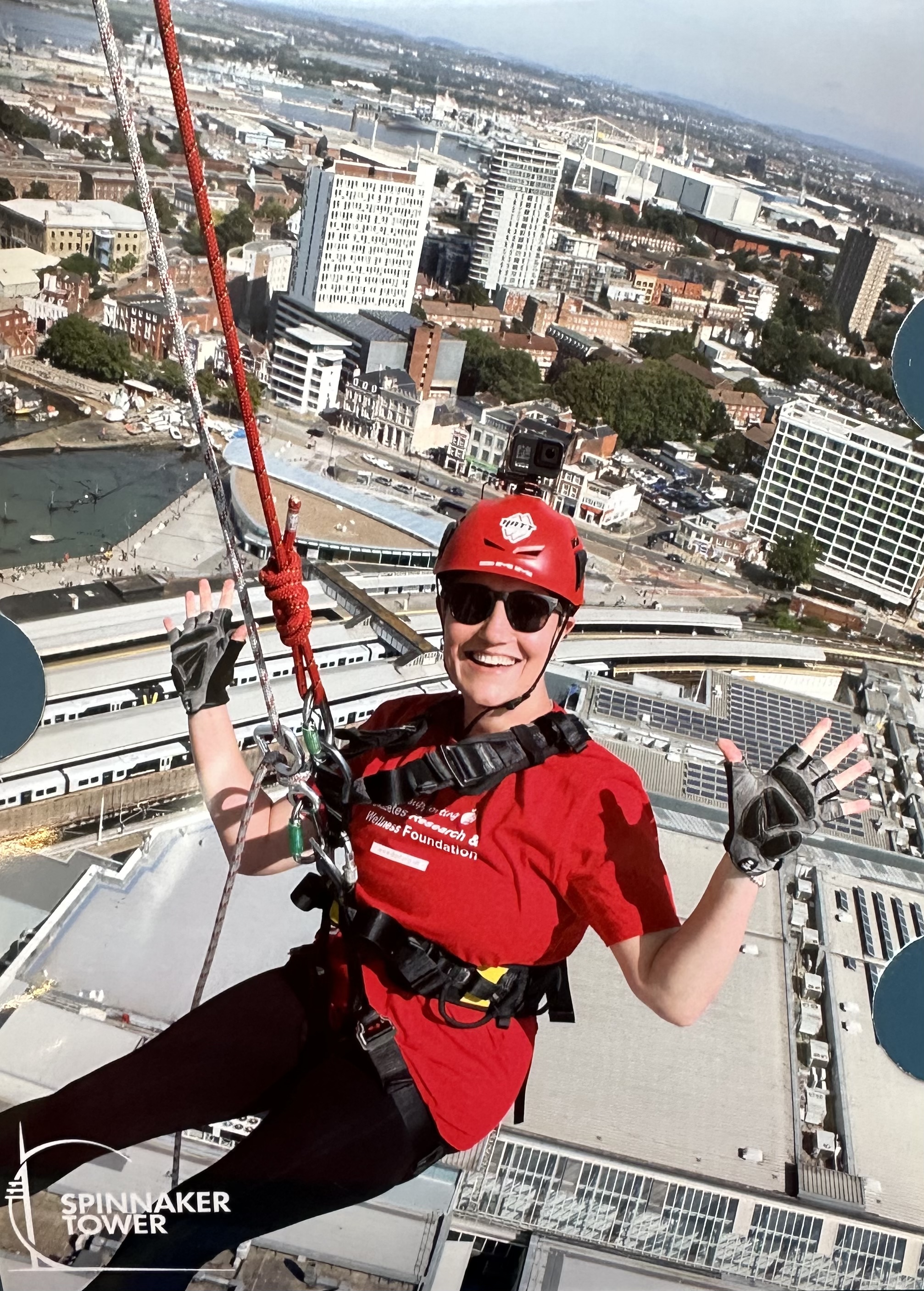 Abseiler in DRWF t-shirt