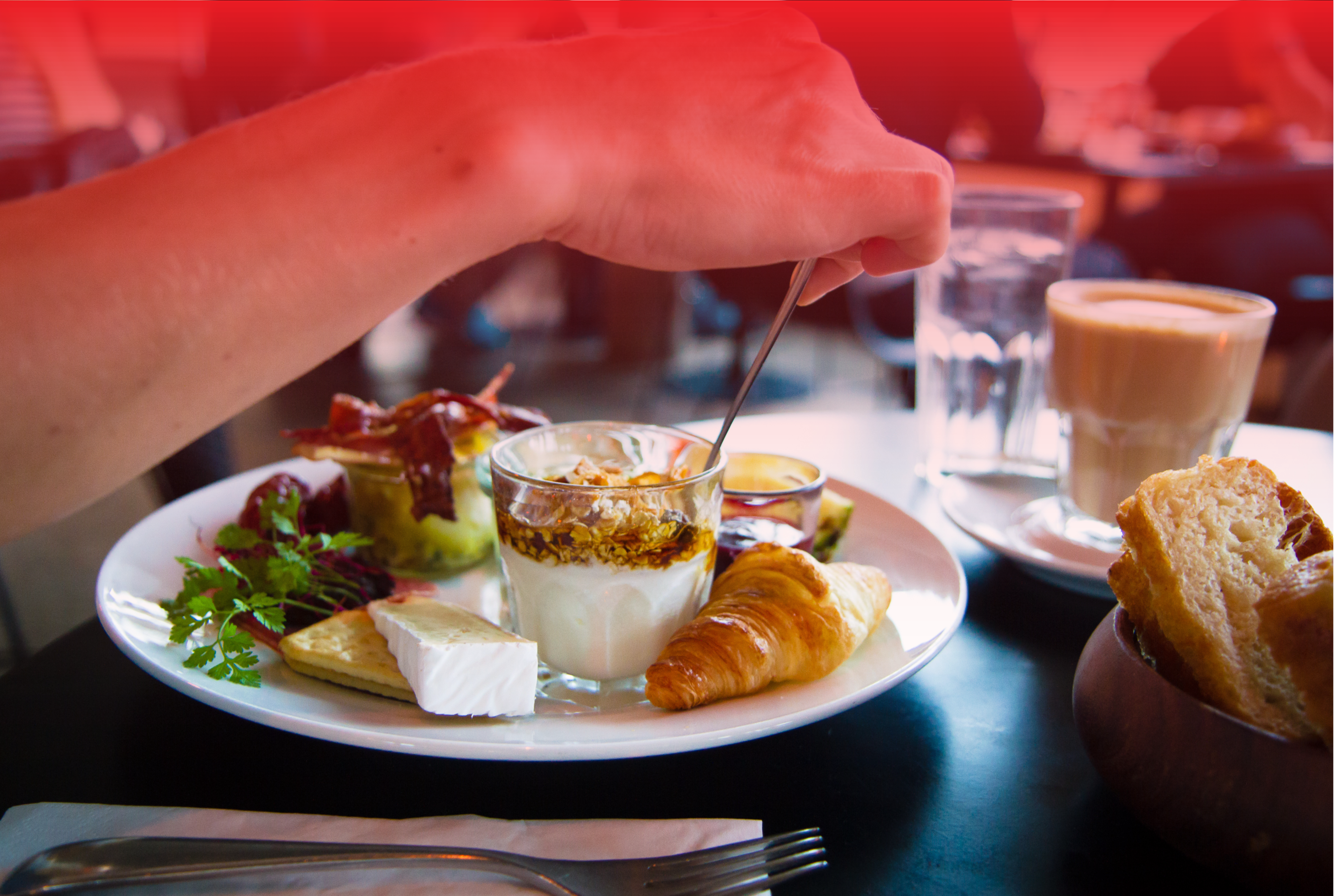 Eating Out Food In A Restaurant Banner