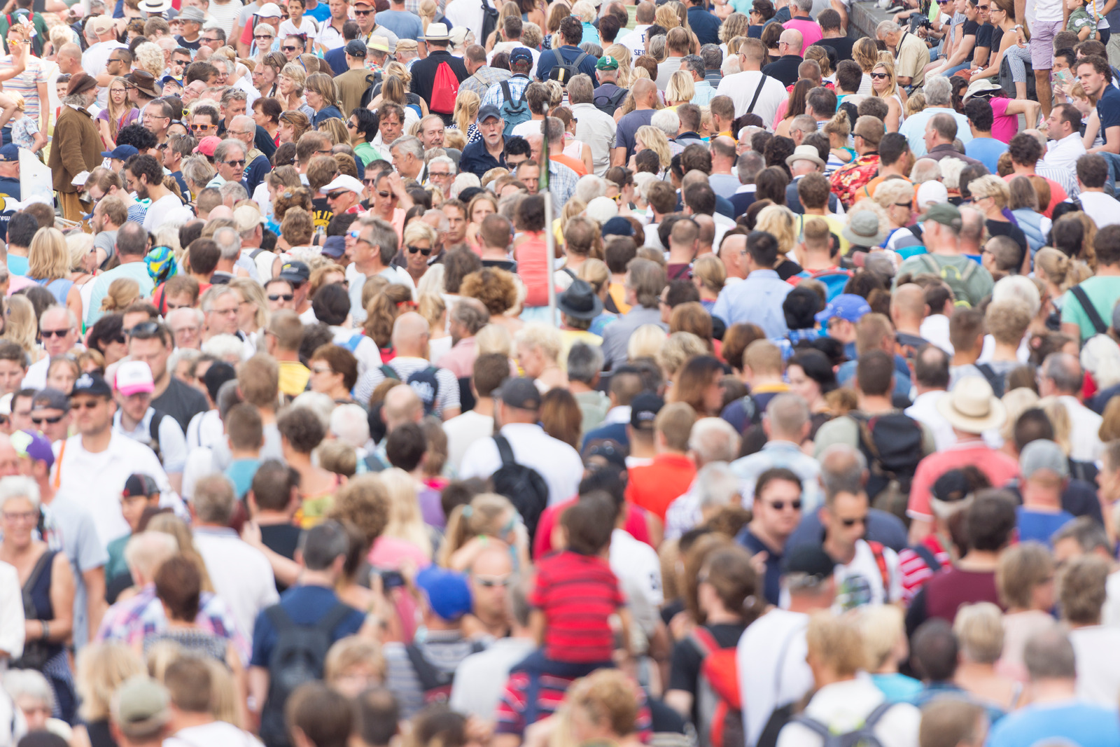 Crowd Walking In A City