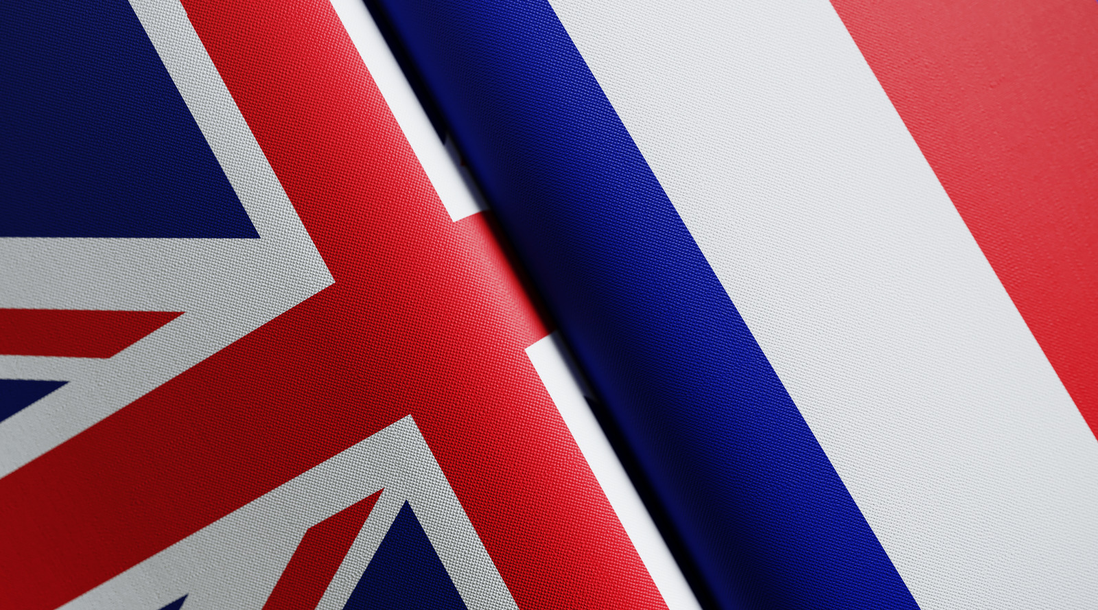 British And French Flags