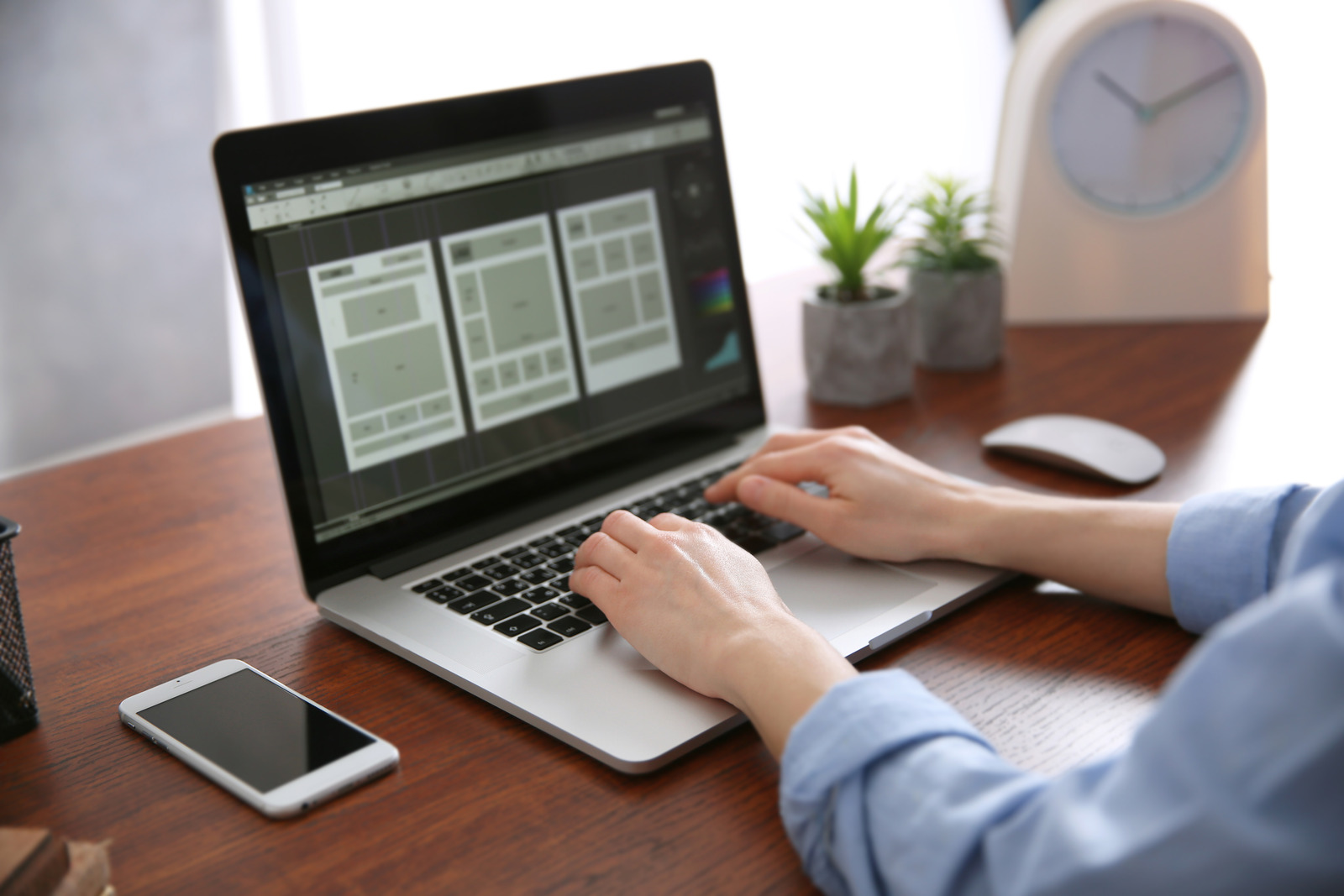 Woman Working On Computer