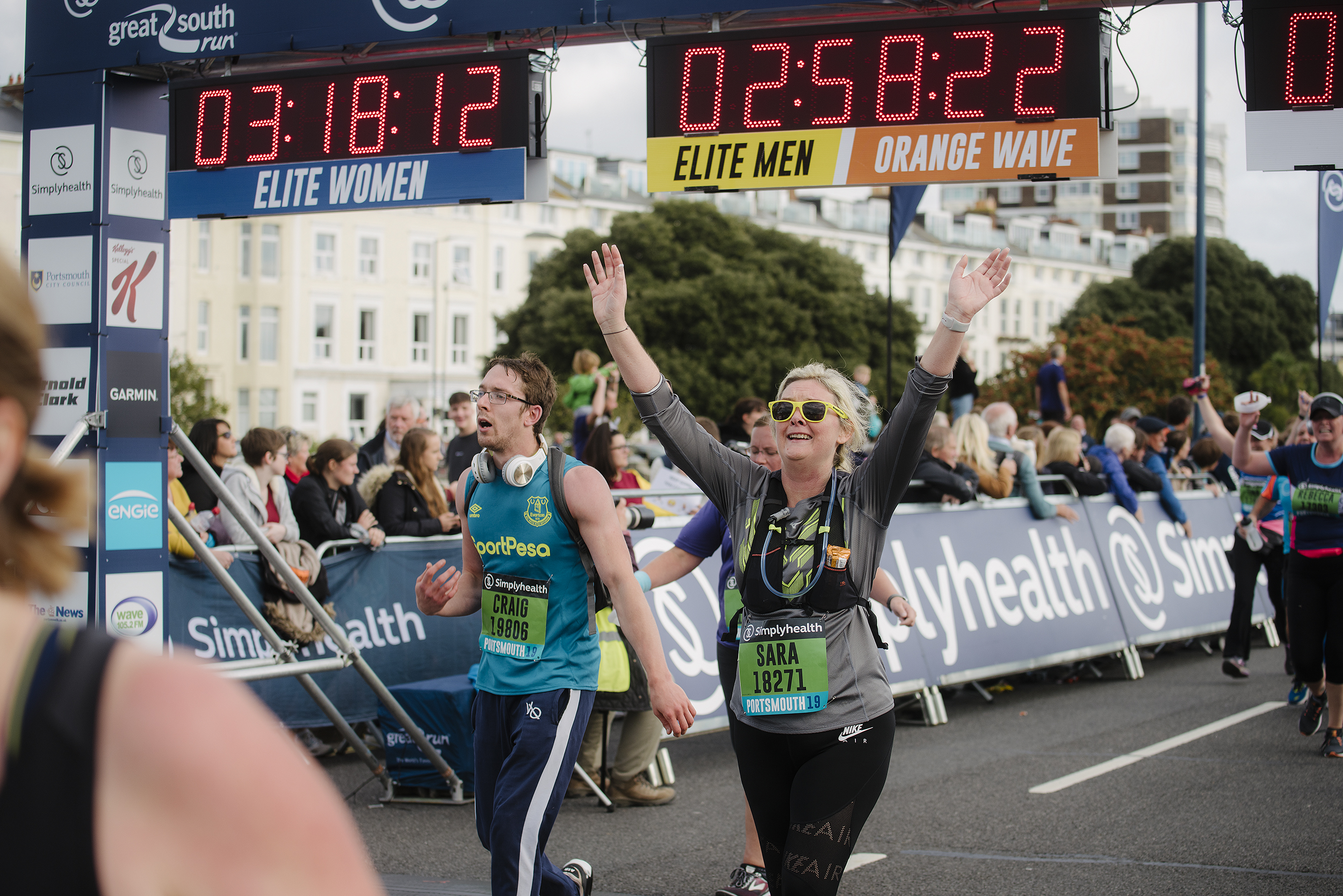 Runners pass finish line